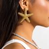 Beach Starfish Pendant Necklace Fashion Stud Earring Choker Simple Braided Rope Collar Necklace Jewelry Clavicle Chain