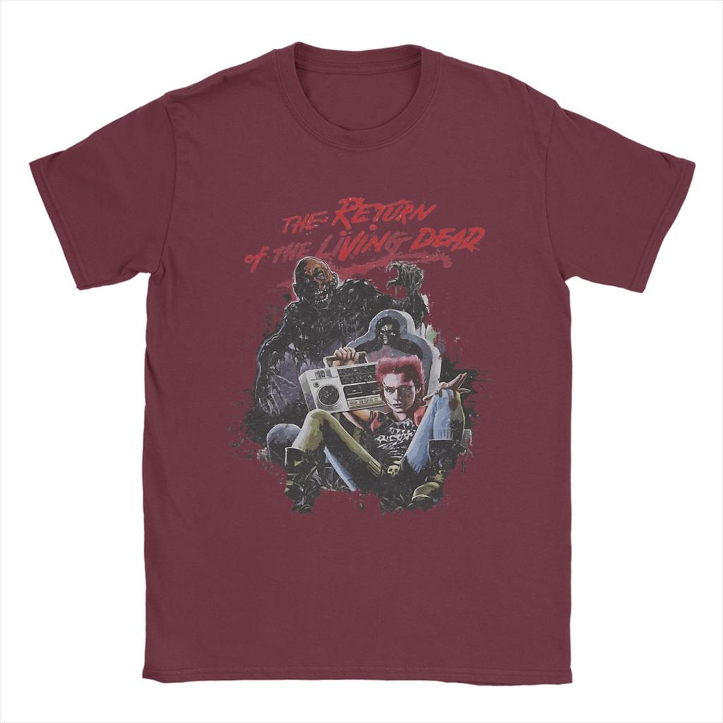 Return Of The Living Dead Retro Horror T-Shirts for Men Cotton Tee Shirt Round Neck Short Sleeve T Shirts Plus Size Clothing