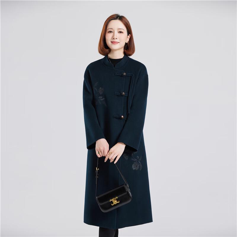 Women's Chinese Style Double-Faced Wool Coat