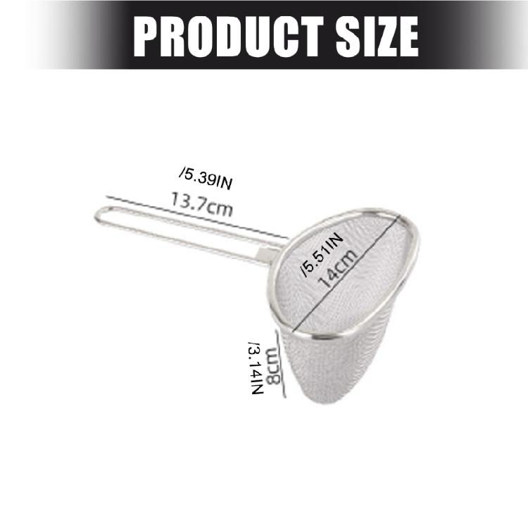 Benutzerfreundliches Küchenwerkzeug Bequemer ergonomischer Griff Sieblöffel Multifunktionaler Schaumlöffel Schöpfkelle mit langem Griff