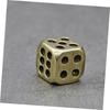 SAFIGLE Set of 6 Brass Dice, 11mm Rounded Corners, Vintage Finish, Gold, Durable and Rust-Resistant, Perfect for Party Games, Board Games, and Bar Dec