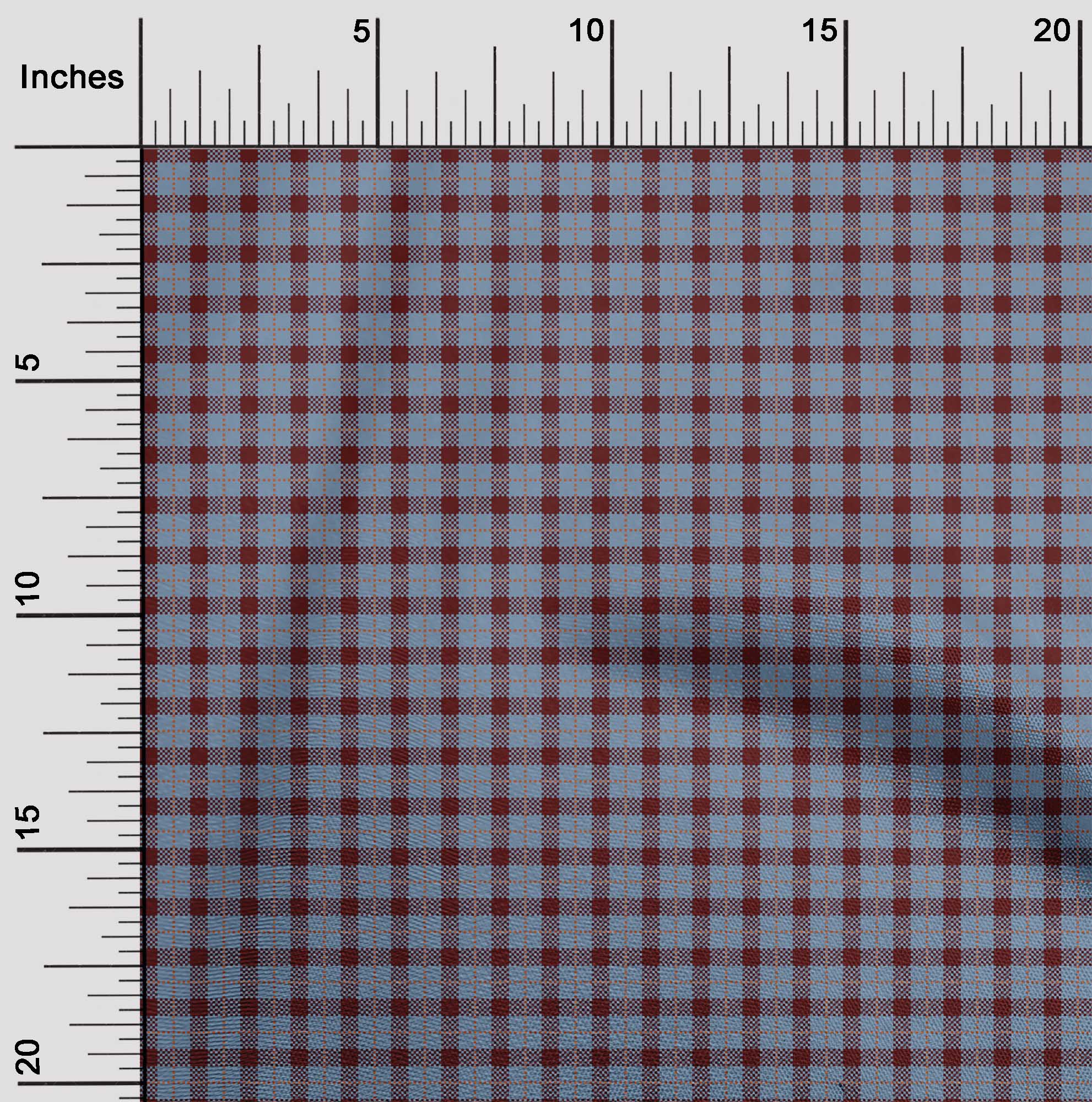 

OneOone Cotton Flex Fabric Gingham Check Decor Fabric Printed BTY 40 дюймів 42 Inch - Viscose Chiffon сталлю синього кольору