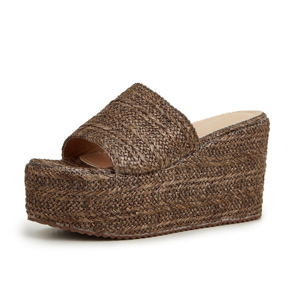 Platform Slippers Women Open Toe Wedges Sandals Ladies Summer High Heels Espadrilles Shoes Plus Size Sandalias Mujer Verano 2022