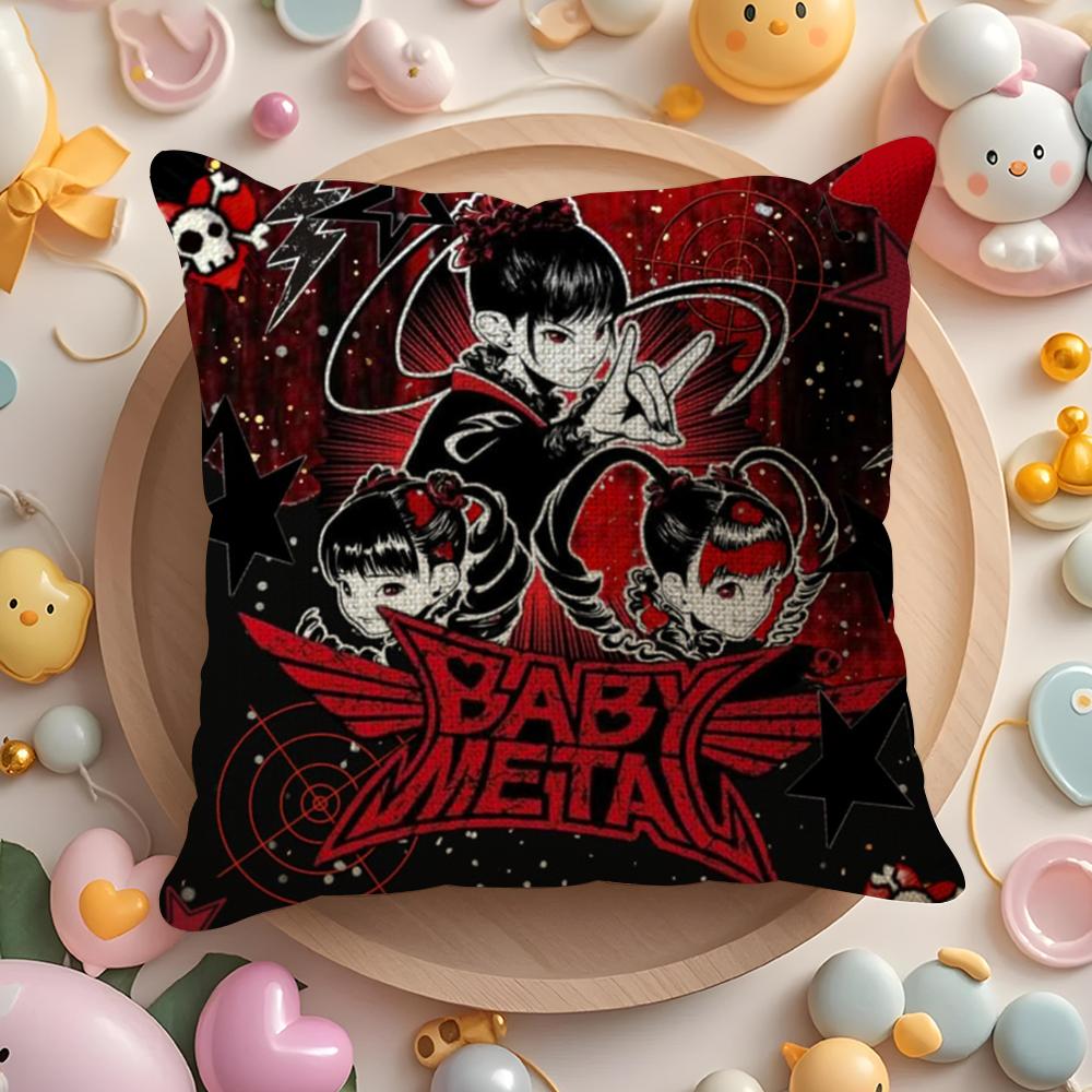 

Hot Rock Band BBABYMETAL Pillow Case Sofa Living Room Bedroom Headboard Backrest Cushion Square Cushion 30X30cm