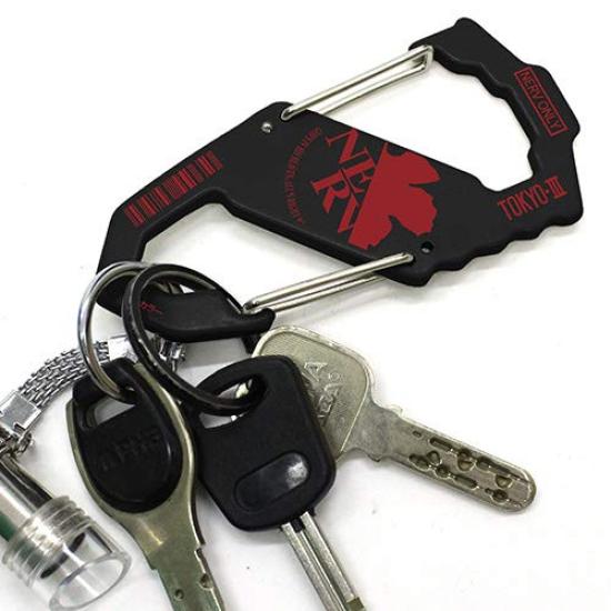 Cospa EVANGELION NERV carabiner S type BLACK x cm Made of aluminum approx. 9.4 4.5