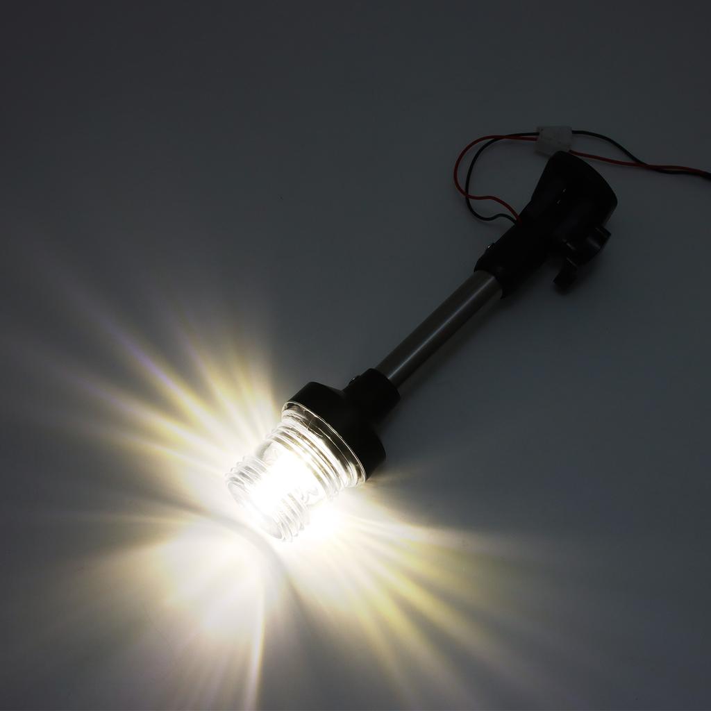 6 / 9 / 12 Inch 12V24V LED Marine Boat Light Navigation Signals Light White Fold Down Anchor Lights Pontoon Lamp for Boat Yacht