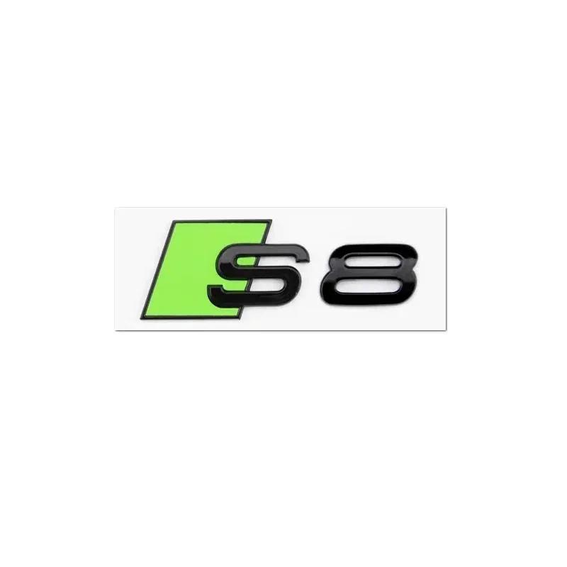 1pc For hot New Car Body Rear Trunk ABS Badge Green S3 S4 S5 S6 S7 S8 Emblem Sticker Decor for A4 B8 B6 B9 B7 A3 8P 8L A6