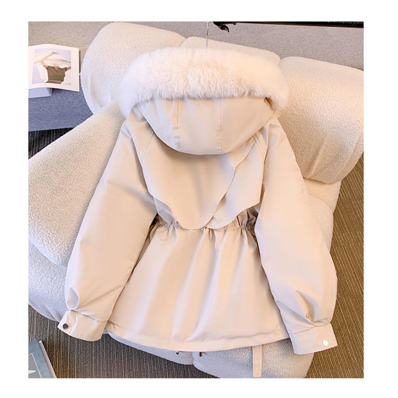 Pie Overcomes Women's Winter Clothing New Skinny Women's Down Padded Clothing Fashion Versatile Fleece Integrated Padded Jacket