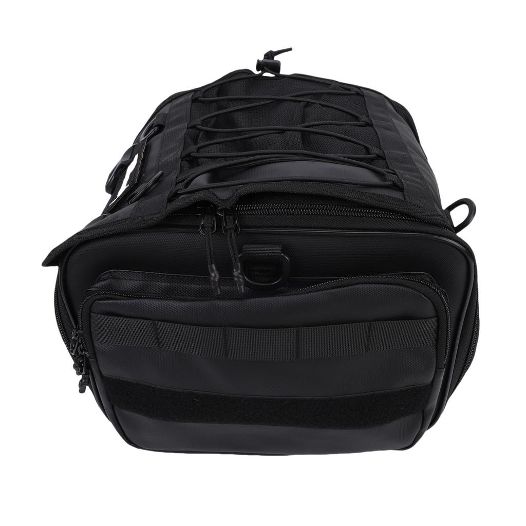 Motorcycle Tail Luggage Bag 20L-30L Expandable Multi Pockets Motorbike Trunk Storage Bag with Rain Cover and 4 Mounting Straps
