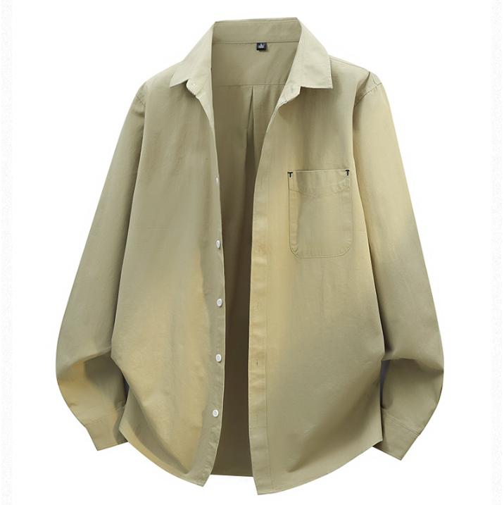 Autumn Pure Cotton Workwear Long Sleeved Shirt Men's Versatile Casual Loose Versatile Shirt