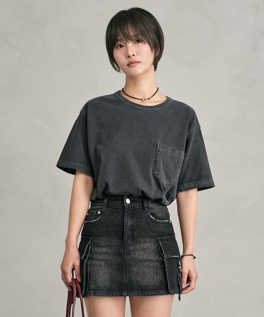 DECET Pigment Pocket T-Shirt Dcts001Dgray