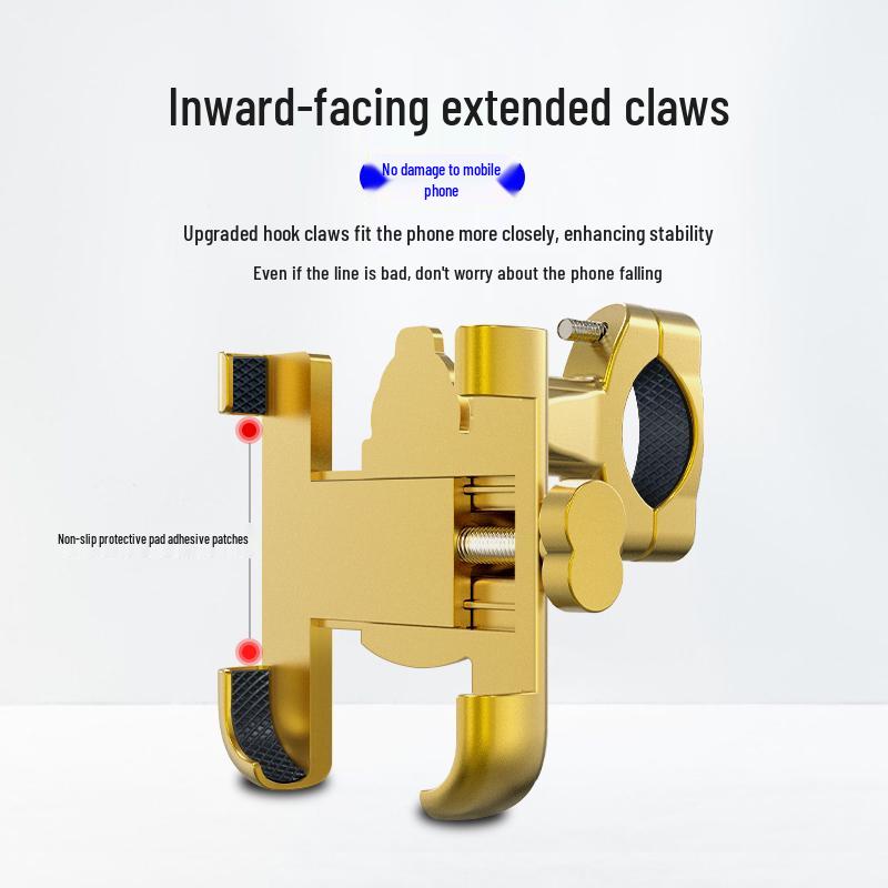 Aluminum Alloy Phone Holder for Bikes and Motorcycles - Suitable for GPS and Navigation