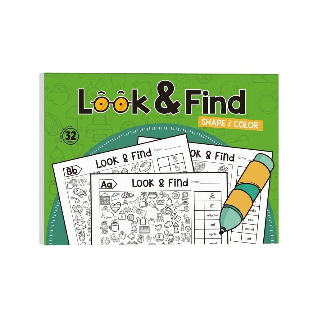 Attention Training For Ages 2-6: Fun Coloring Early Education Interactive IQ Development Learning Book For Babies