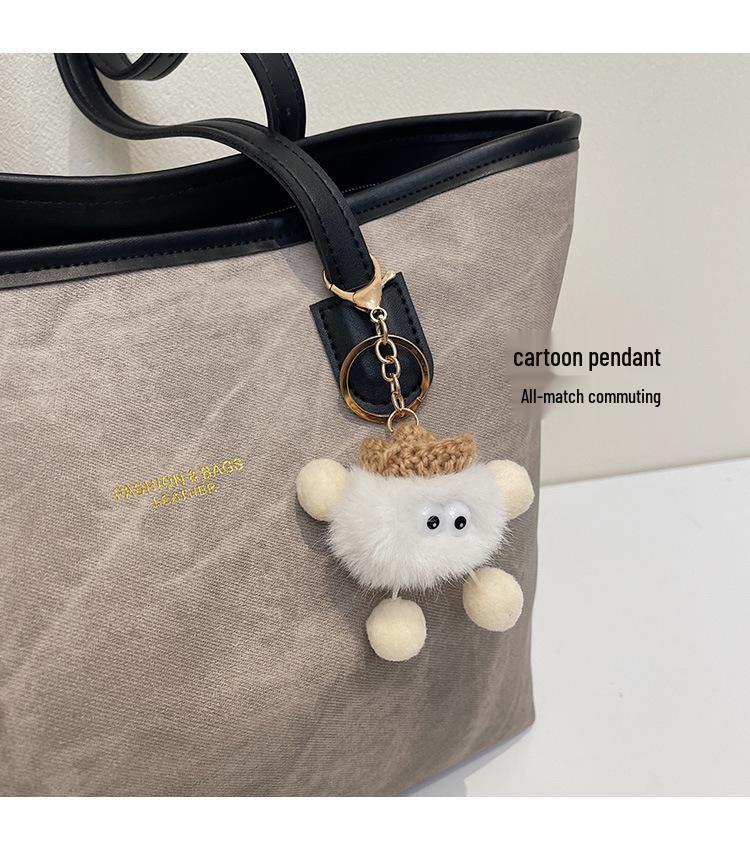 Zimní retro jednobarevná přívěsková taška - Velká kapacita, módní design přes jedno rameno pro ženy