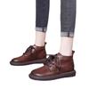 2024 Women's Retro Flat Lace-Up Martin Boots: Versatile, Comfortable Short Leather Boots for Fall and Winter
