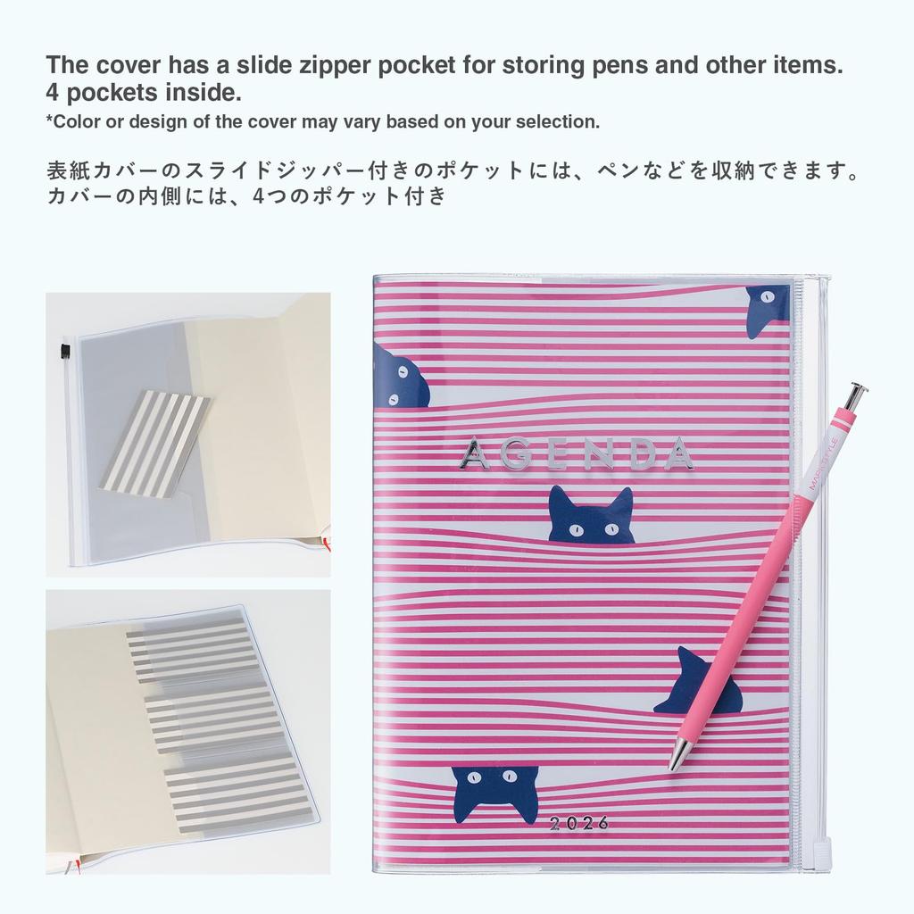 A5 Cats Pink MARK'S 2025/26 Taschenkalender, //