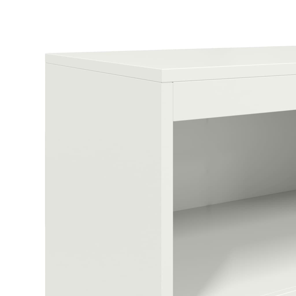 Highboard White 68.5 X 38.5 X 123.5 Cm Steel