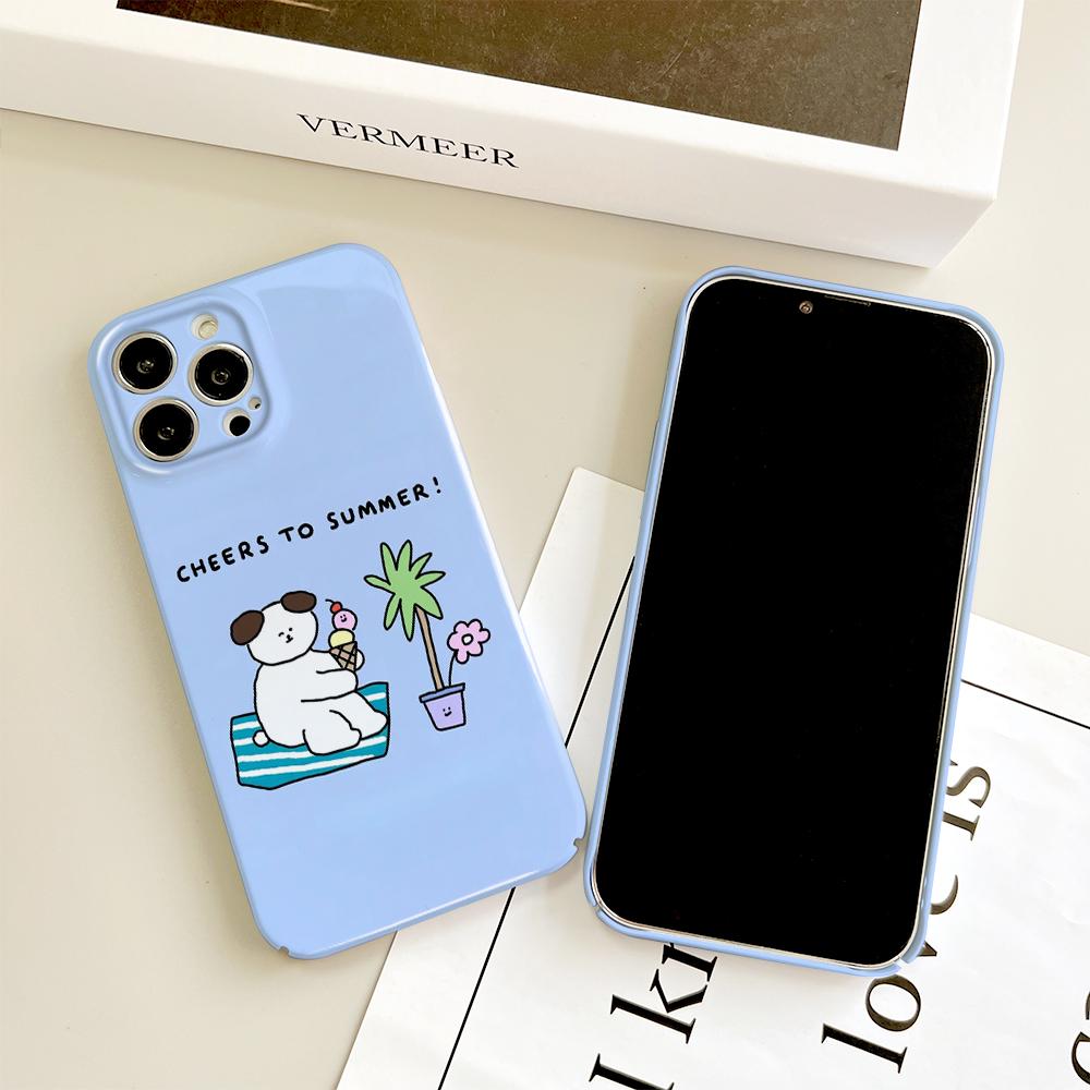 For iPhone 16 15 Samsung S23 S22 A13 A23 A52 A33 Huawei Honor Xiaomi Redmi OPPO Vivo Happy Cute Dog Cat Design Hard Full Lens Protect Cartoon Case