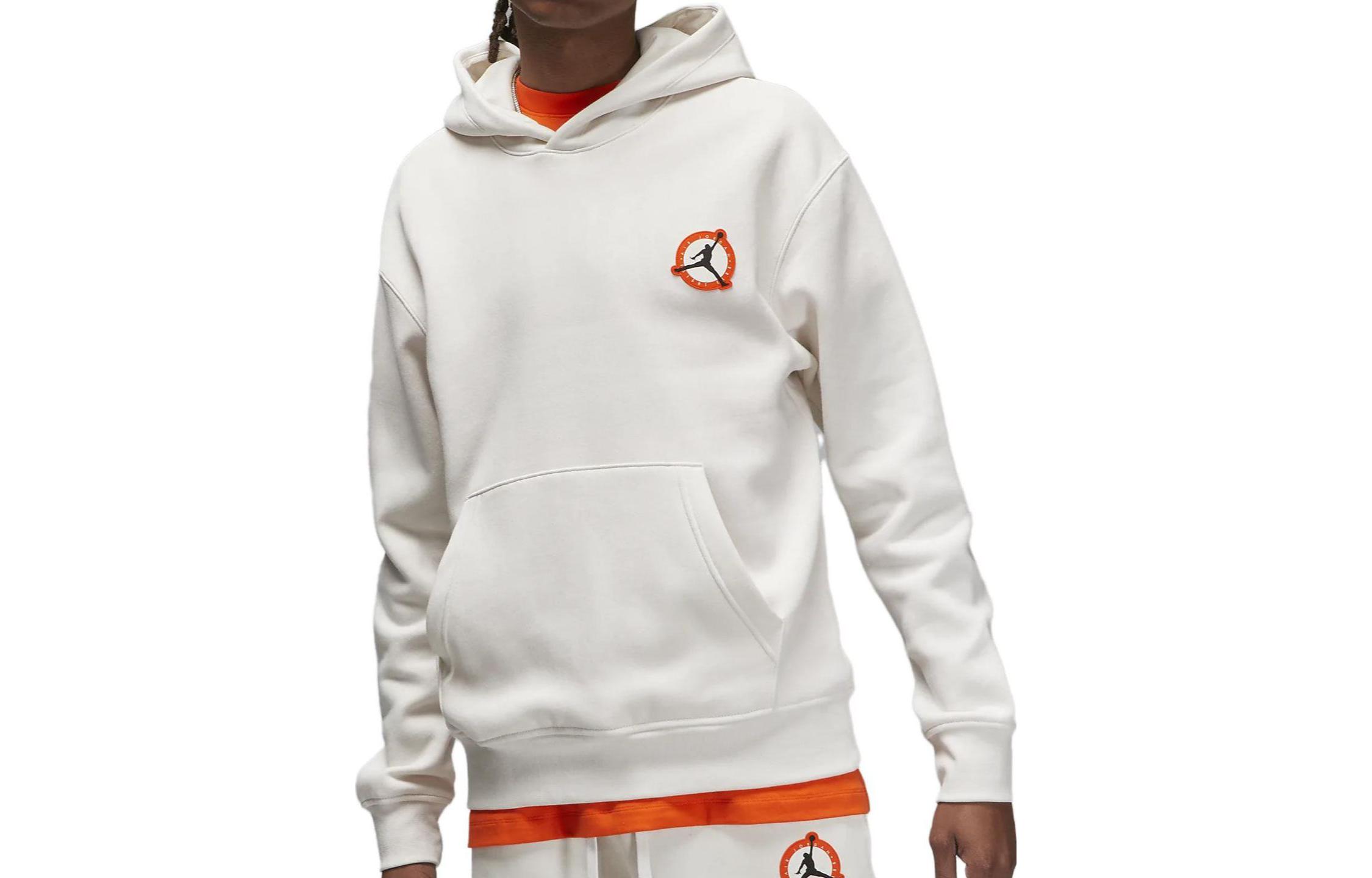 Air Jordan Flight Mvp Fleece Pullover Hoodie Phantom/Rush Orange M