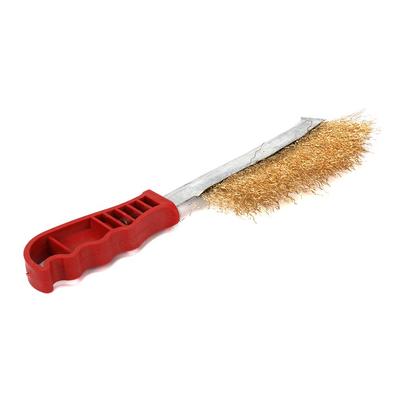 Brosse métallique multifonctionnelle en acier cuivré pour l'élimination de la rouille, le nettoyage, l'ébavurage