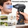 150000 RPM Powerful Turbo Fan, Brushless Motor Turbo Jet Fan, High-Power Cordless Air Blower with 5-Speed Adjustment, LED Display and Light