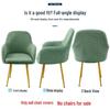 Nordic Universal Half-Round Computer Chair Cover with Armrests - Full Coverage for Dining and Curved Leather Chairs