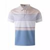 Nuova Polo Casual da Uomo Estiva con Collo a Rever, Bottoni, Strisce e Color Blocking T-shirt Top