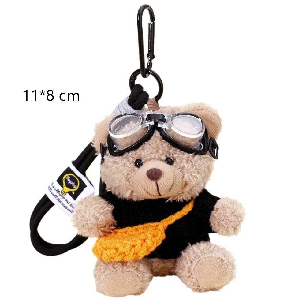 Sunglasses Plush Bear Pendant Sweater Car Key Ring New Stuffed Toys Bag Pendant Gifts