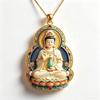 Carved Dragon Pendant Necklace Lotus Flower Lucky Amulet Dragon Pendant  Traditional Chinese