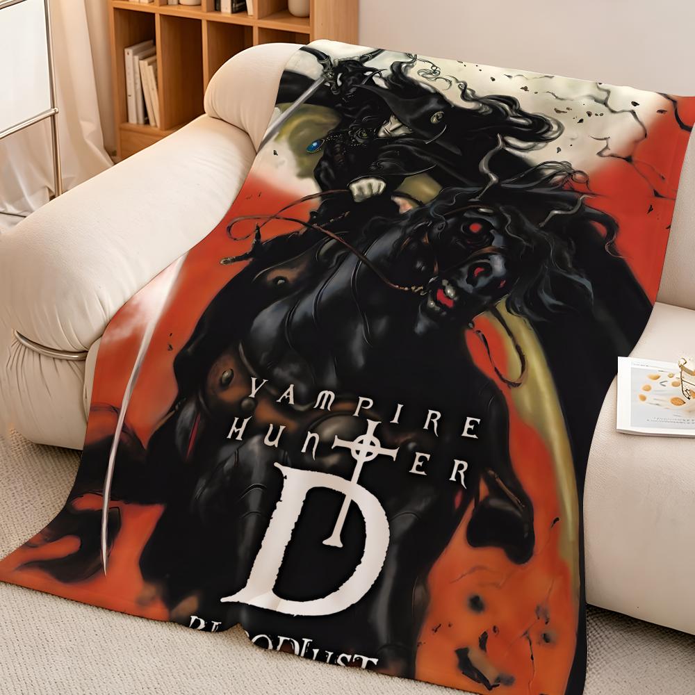 Anime V-Vampire H-Hunter D-D Throw High-Density Short Plush Blanket Soft Skin-Friendly for Sofa Nap Air-Conditioned Room