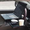 Foldable New Car Computer Rack with Drawer Shelf Car Steering Wheel Seat Back Laptop Tray Food Drink Table Holder
