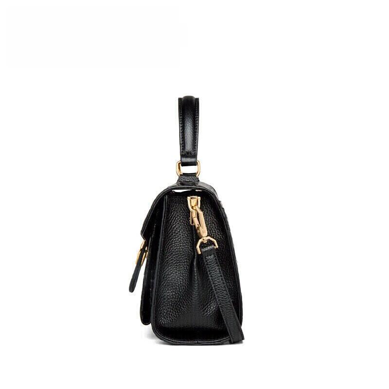 ZOOLER Women's Handbag, Fashionable Purse, Cowhide Crossbody Bag, Black