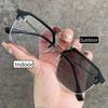 Retro Polygonal Full Frame Photochromic Near Sight Glasses Trendy Metal Double Beam Myopia Glasses  Anti Blue Light Glasses