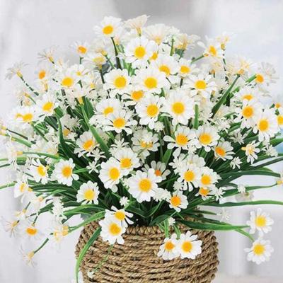 Simulação flor resistente a UV fino acabamento plástico encantador primavera verão planta falsa decoração de fazenda