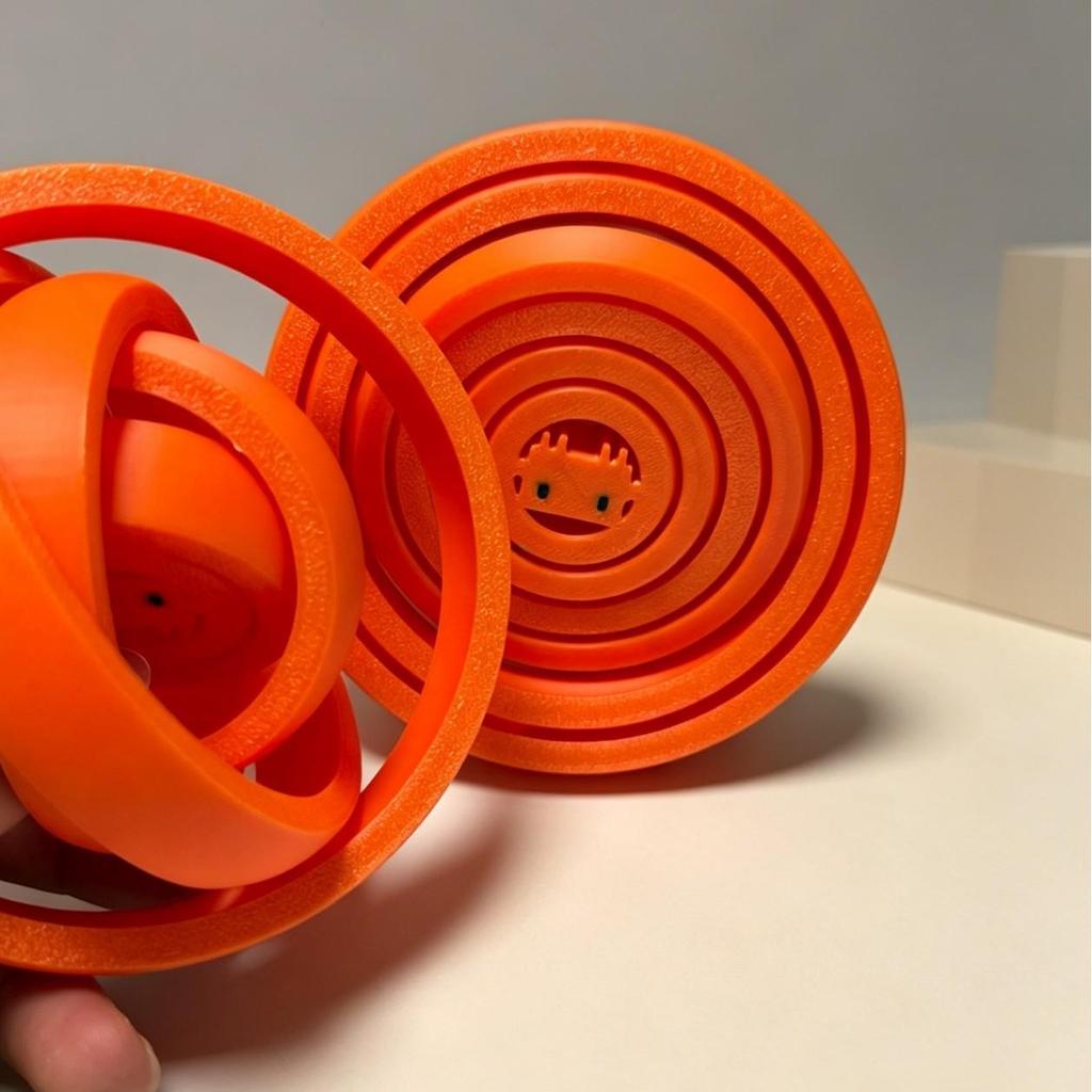 Eco-friendly 5-Ring 3D Printed Infinite Rotation Fidget Spinner for Students and Office Workers