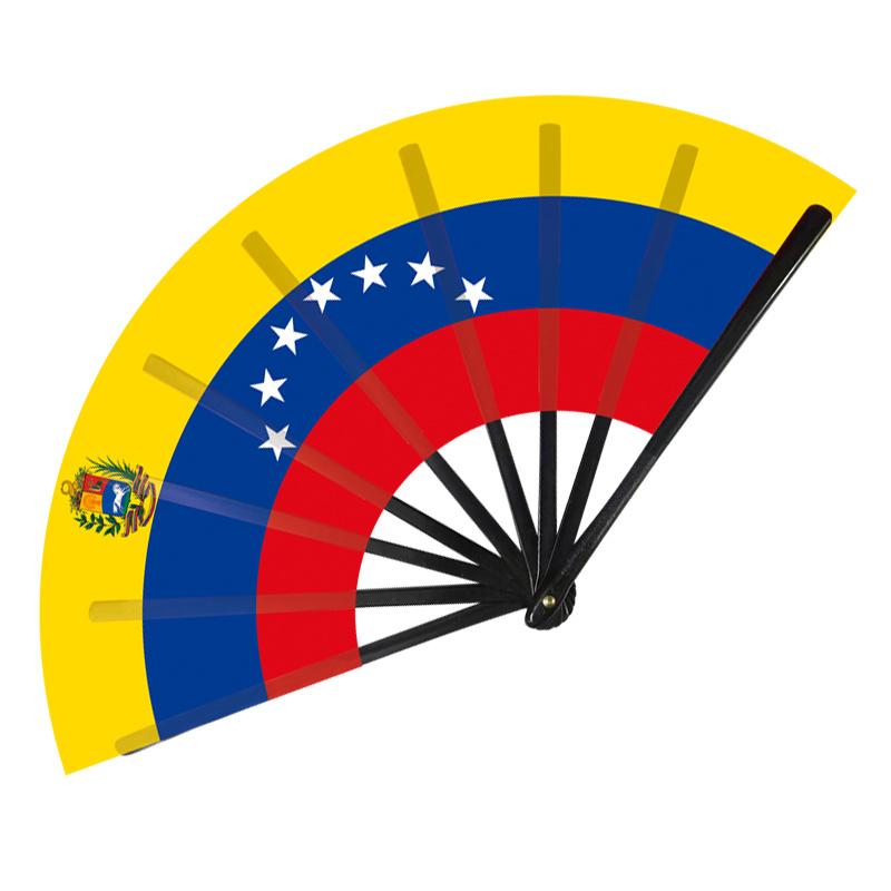 South America Passion 22cm Folding Fan 8 National Flags Hand Held Fan For Cheering At Sports Events Parties And Celebrations