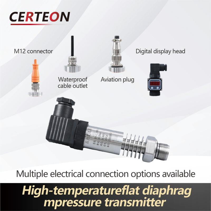 Hygienic Pressure Transmitter 4-20mA 0-5V 0-10V RS485 High Temperature Sanitary Flush Diaphragm Stainless Steel Sensor