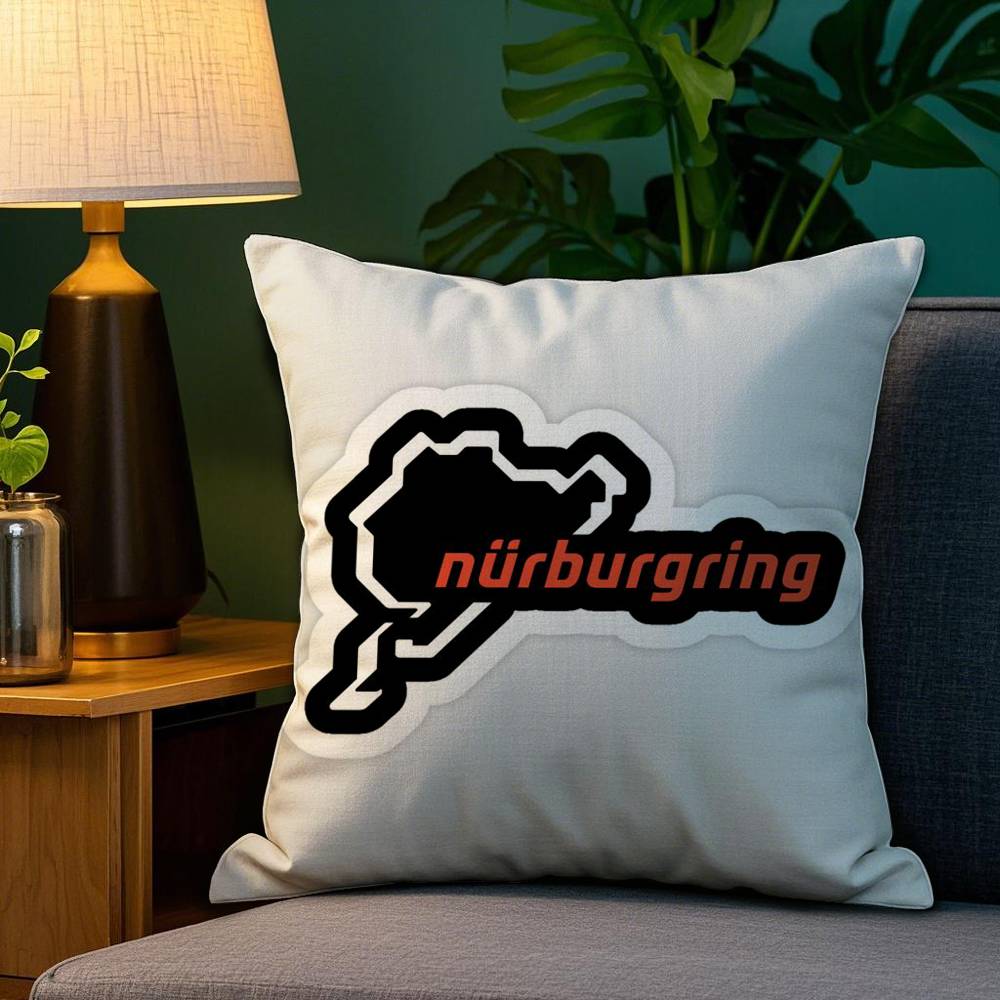 

Nurburgring Sport Car Pillow Case Plush Fabric Soft Double Sided Print Sofa Cushion Cover Throw Pillow Covers 30x30cm