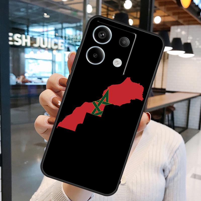 Morocco Map Flag Case For Xiaomi Redmi Note 15 Pro Plus 10 11 12 13 14 Pro Redmi 15 15C 10C 12C 13C 14C Cover
