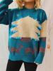 Christmas holiday sweater handmade sequined Christmas tree deer jacquard thick pullover sweater 3605