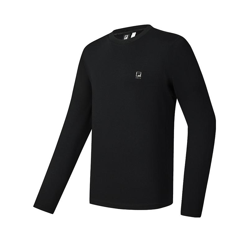 FILA Fitness T Shirts Men s Jet Black BK Crew Neck A51M531202F-BK 185/104A/XXL