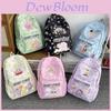 Schulrucksack für Mittelschüler aus leichtem Nylonmaterial mit Cartoon-Baby-Drei-Puppen-Muster für Kinder