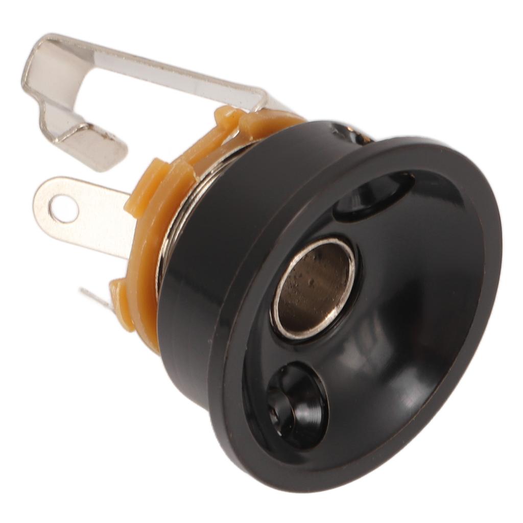 Stereo výstupní zásuvka pro kytaru, zesílený kulatý kovový výstupní konektor ve tvaru misky pro elektrickou kytaru TL