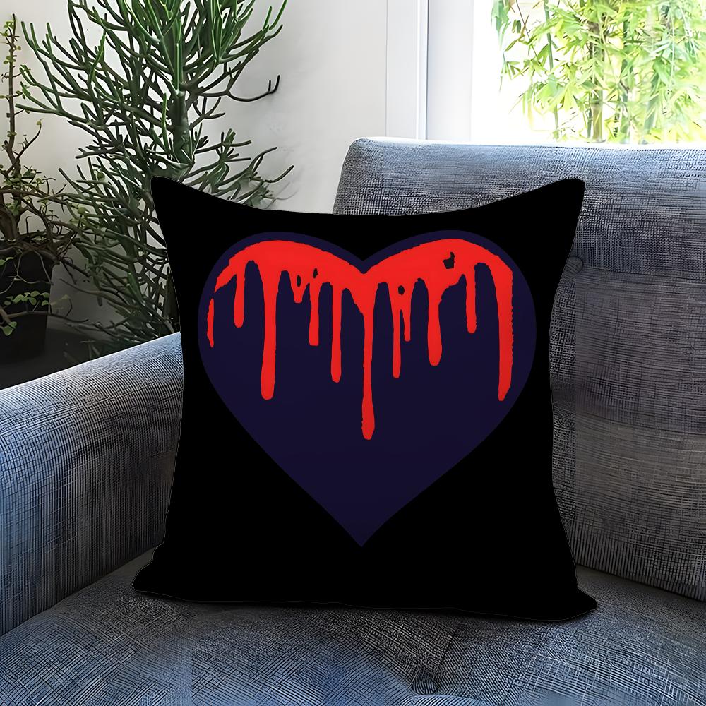 Fashion SSkull Heartes Cushion Cover Comfortable Reversible Pillow Cover Ideal for Car Sofa Bedroom  Beyond