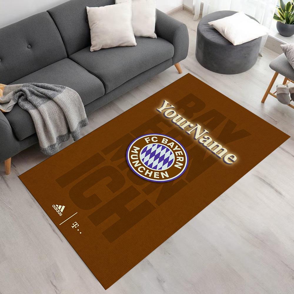 Bayern Munich Customize Text Area Rug Design for Kitchen Dormitory Bedrooms Outdoor Anti-slip Rug Decorate Offices