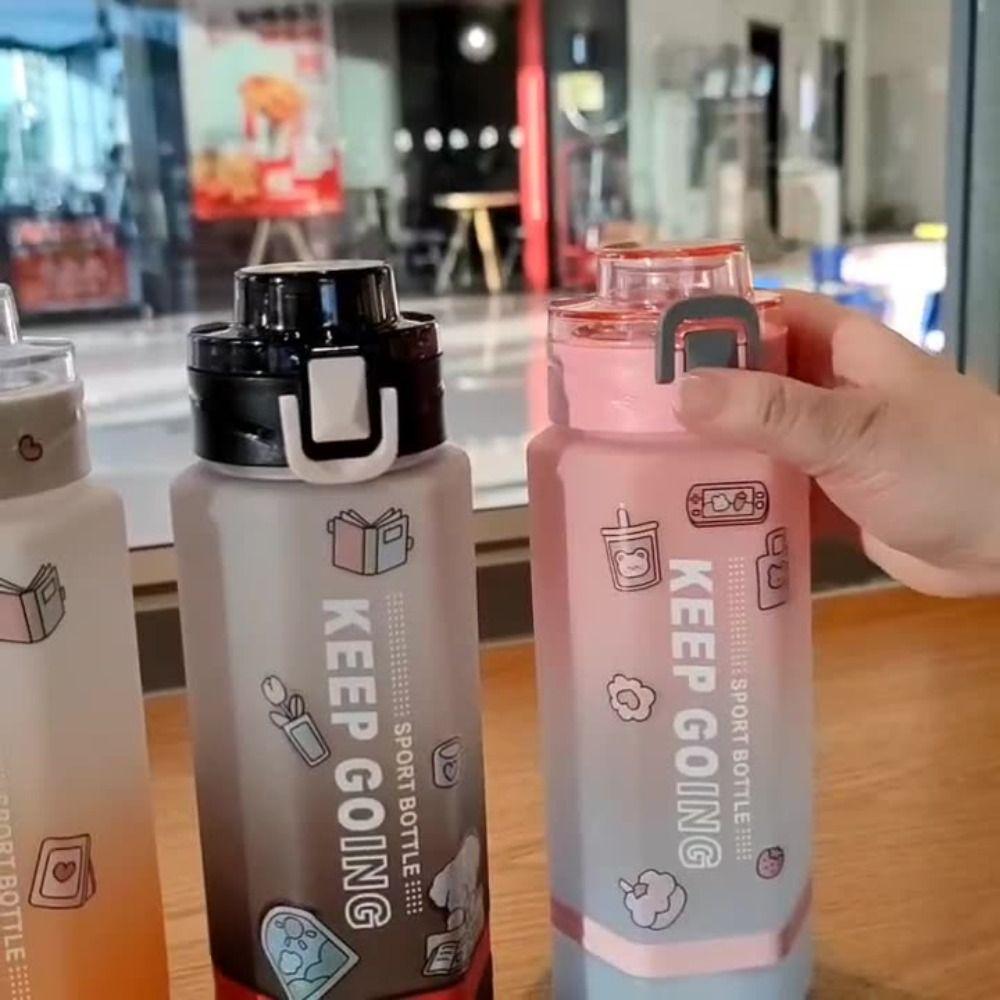 700ML Plastic Water Cup Two-color Cute Sports Kettle Colorful Sports Water Bottle  School