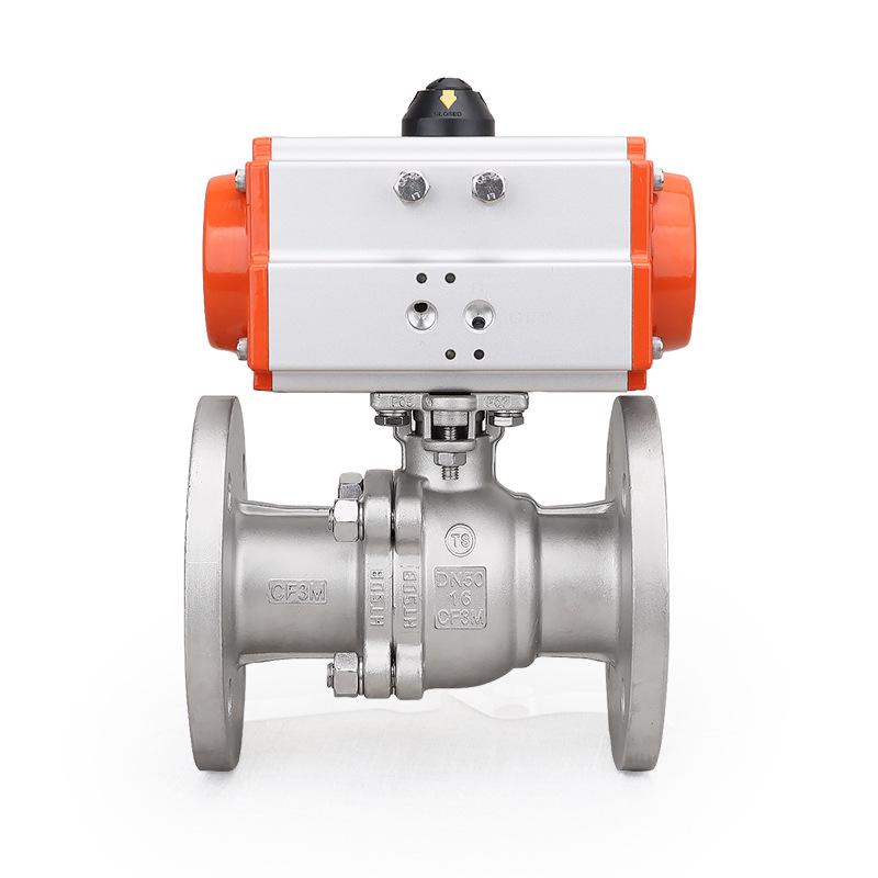 Explosion-Proof 304 Stainless Steel Pneumatic Flanged Ball Valve Q641F-16P