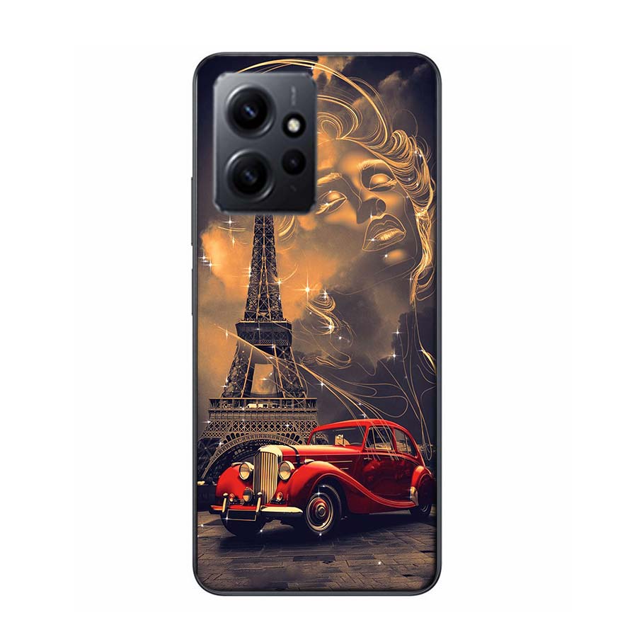 

Eiffel Tower Art Phone Case For Redmi 12 13C 12C 15C 9 10 10C Note 13 Pro Plus 14 15 Pro 9T 9C 9A TPU Soft Cover Clear Cell Case Redmi Note 12 Pro 5G