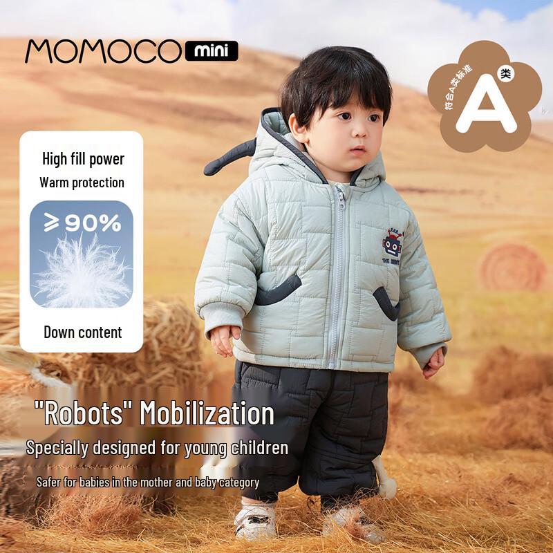 MOMOCO Boys  Cute Robot Winter Cotton Jacket 90