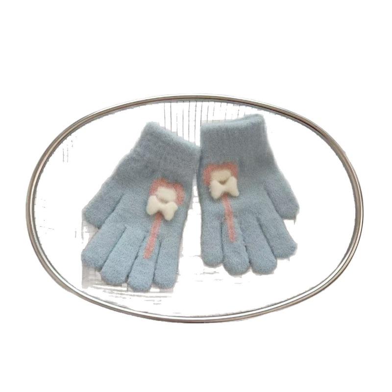 - Years Old Children's Gloves Autumn and Winter Warm Love Lollipop Finger Gloves Girls Fleece Thicker